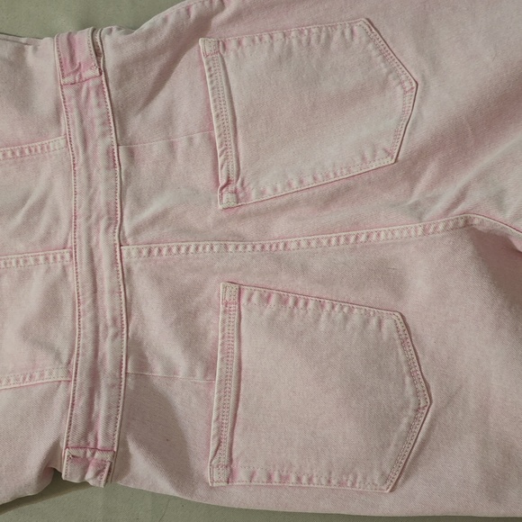 Good American “Fit For Success” Pink Jumpsuit NWT Size 2 Adjustable Waist - Picture 8 of 9